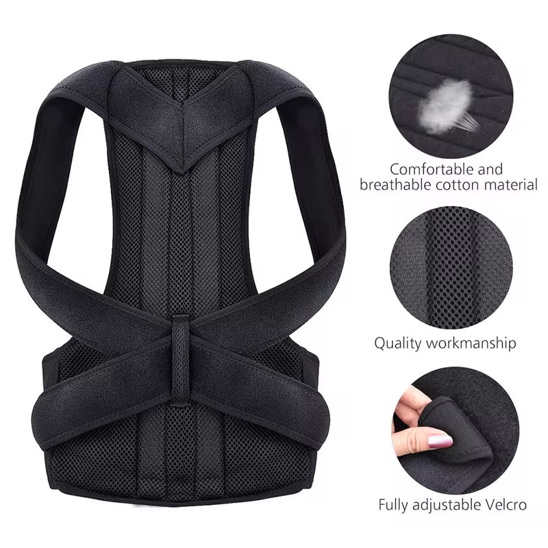 Ultimate Upper Back Posture Corrector – Clavicle Support Brace for Straight Shoulders and Improved Posture
