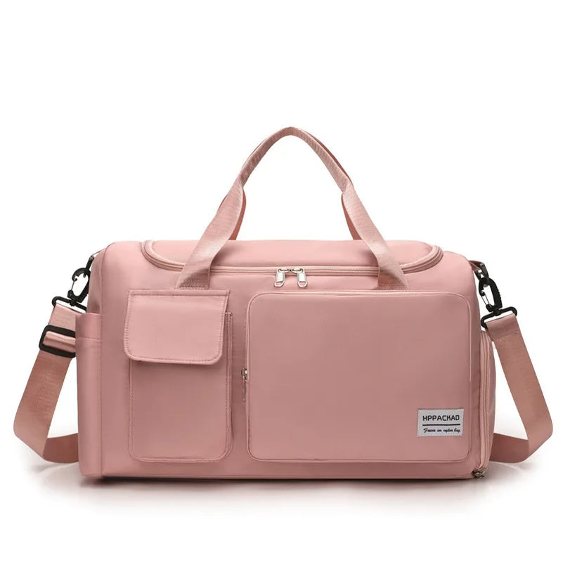 Versatile Sports Gym Duffle Bag with Shoe Compartment - Perfect for Weekend Getaways and Travel - Water-Resistant, Foldable Design for Men and Women