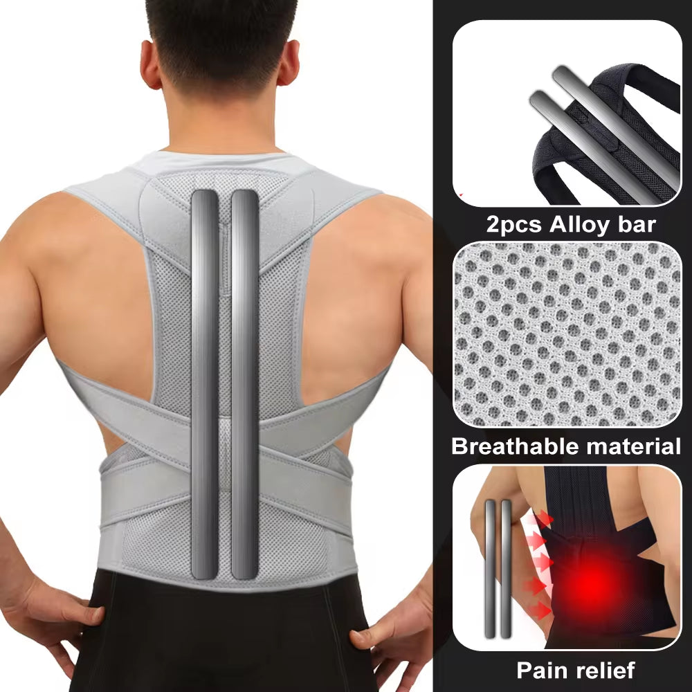 Ultimate Upper Back Posture Corrector – Clavicle Support Brace for Straight Shoulders and Improved Posture