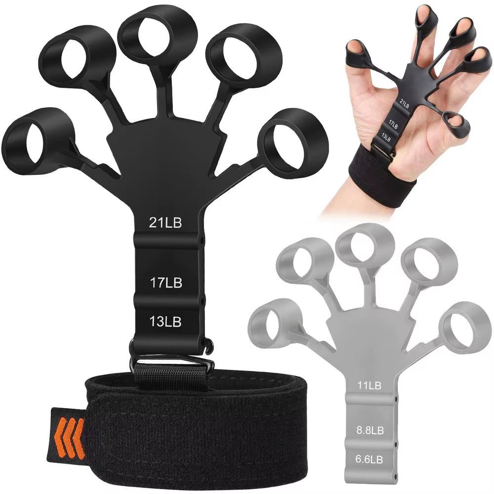 Ultimate Finger Gripper & Guitar Finger Exerciser - 6 Resistance Levels for Hand Strengthening & Recovery