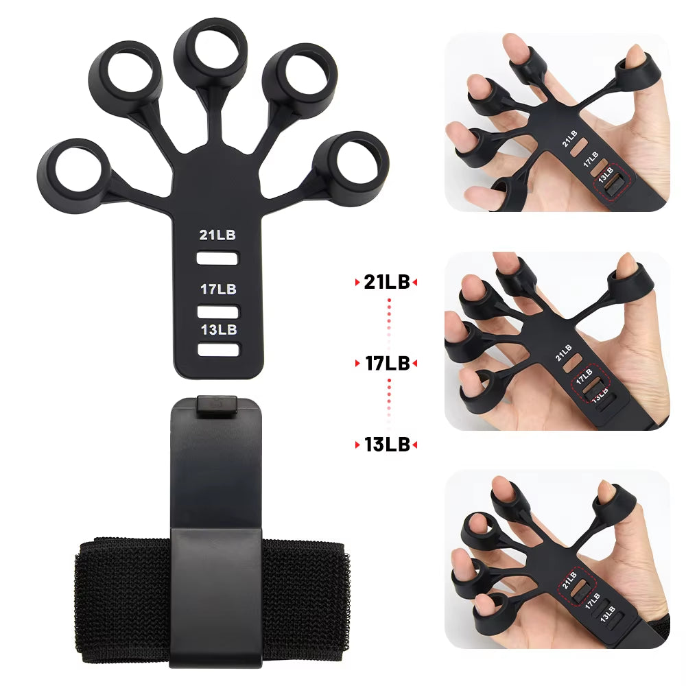 Ultimate Finger Gripper & Guitar Finger Exerciser - 6 Resistance Levels for Hand Strengthening & Recovery