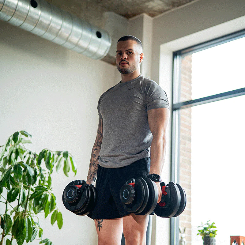 Premium Adjustable Dumbbell Set (2 Units) - 5 to 52.5 lbs