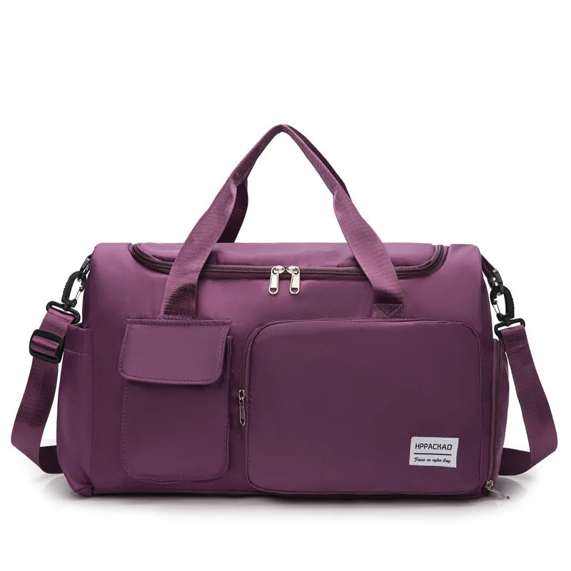 Versatile Sports Gym Duffle Bag with Shoe Compartment - Perfect for Weekend Getaways and Travel - Water-Resistant, Foldable Design for Men and Women