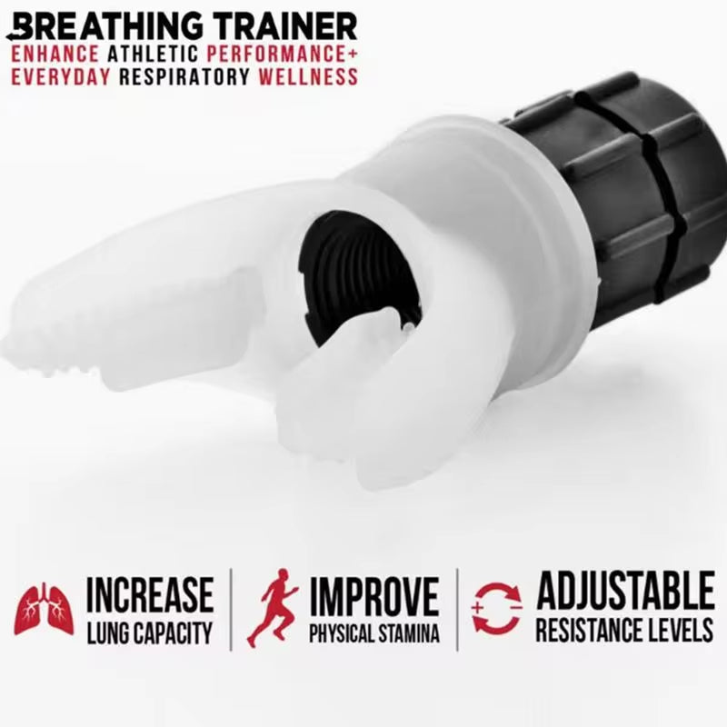 Breathing Trainer Lung Exercise Mouthpiece - Home Fitness Respiratory Care Equipment