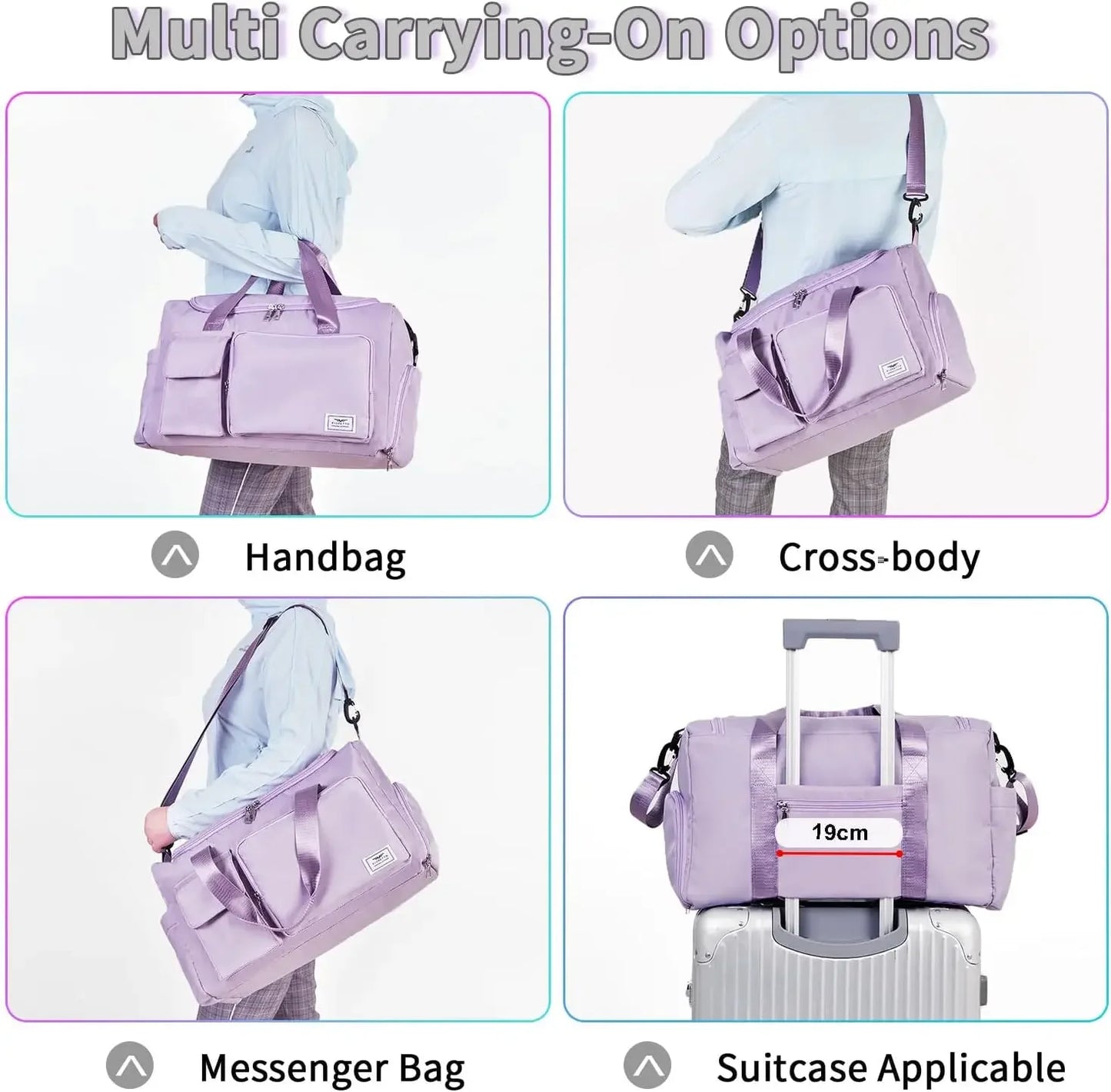 Versatile Sports Gym Duffle Bag with Shoe Compartment - Perfect for Weekend Getaways and Travel - Water-Resistant, Foldable Design for Men and Women