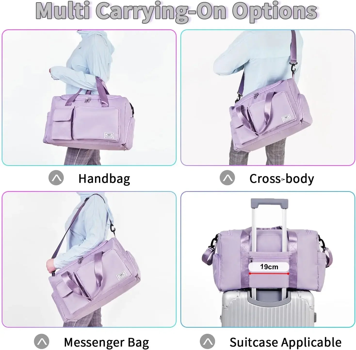 Versatile Sports Gym Duffle Bag with Shoe Compartment - Perfect for Weekend Getaways and Travel - Water-Resistant, Foldable Design for Men and Women