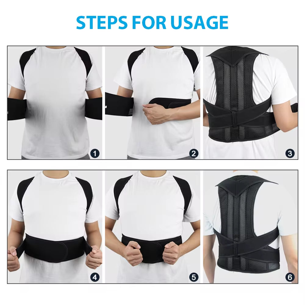 Ultimate Upper Back Posture Corrector – Clavicle Support Brace for Straight Shoulders and Improved Posture